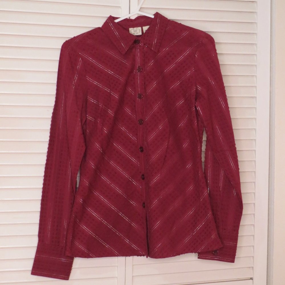 Vintage DCC Red womens Button up Size S 70s style